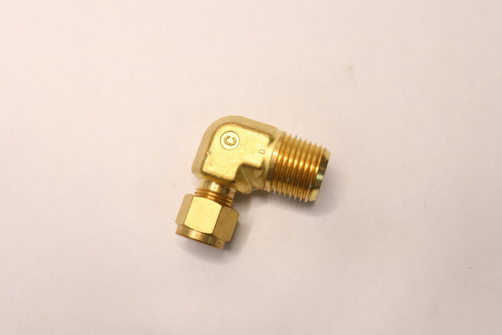 Swagelok Male Elbow Tube Fitting Brass 1/2" Tube OD x 3/8" Male NPT