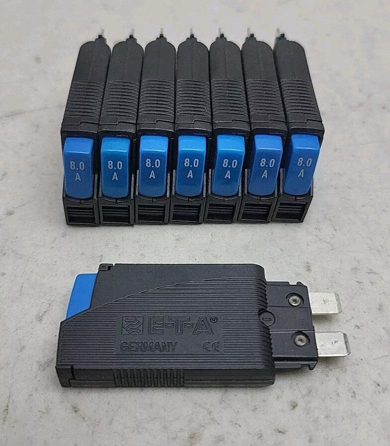 8 Pack ETA 8 Amp Circuit Breaker 1180-01-8.0A 11800180A Used