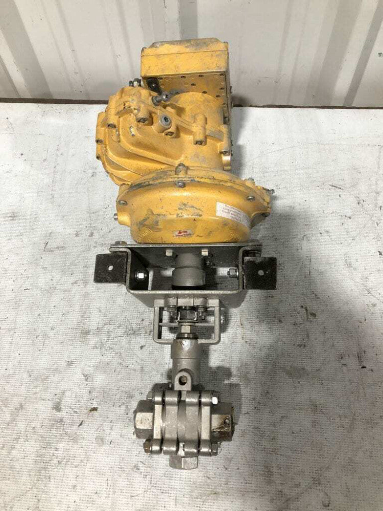 GGosco 1" Rotary Actuated CF8M Dual Pak Soft Seated Ball Valve 1000WOG