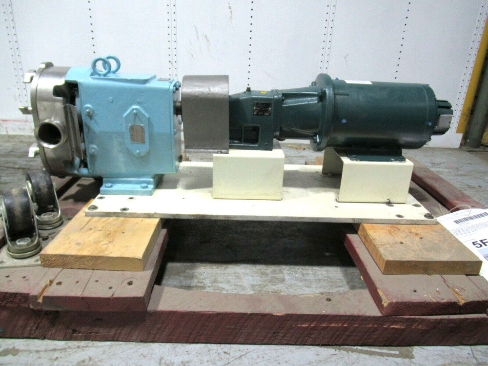 WAUKESHA 60 S/S POSITIVE DISPLACEMENT PUMP, 3HP DRIVE