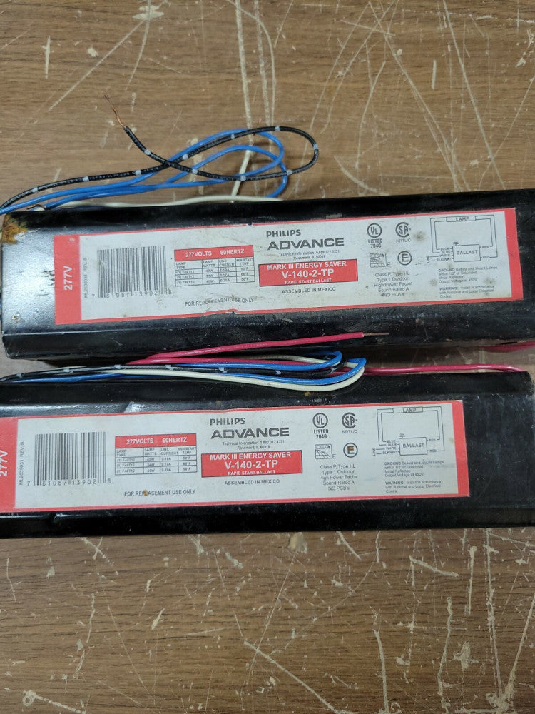 Advance V-140-2-TP Rapid Start Ballast 277VAC 60Hz