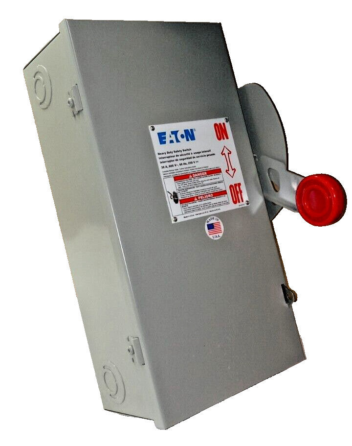 NEW EATON 30 AMP NON-FUSED SAFETY DISCONNECT SWITCH 3 POLE 600 VAC  DH361UGK