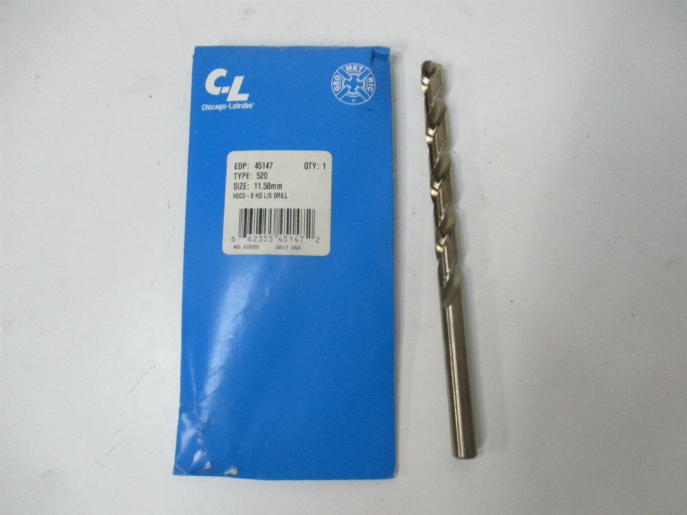 Chicago-Latrobe (45147) 0.4528" x 5.0394" x 7.6772" OAL HSS #520 Drill Bit 