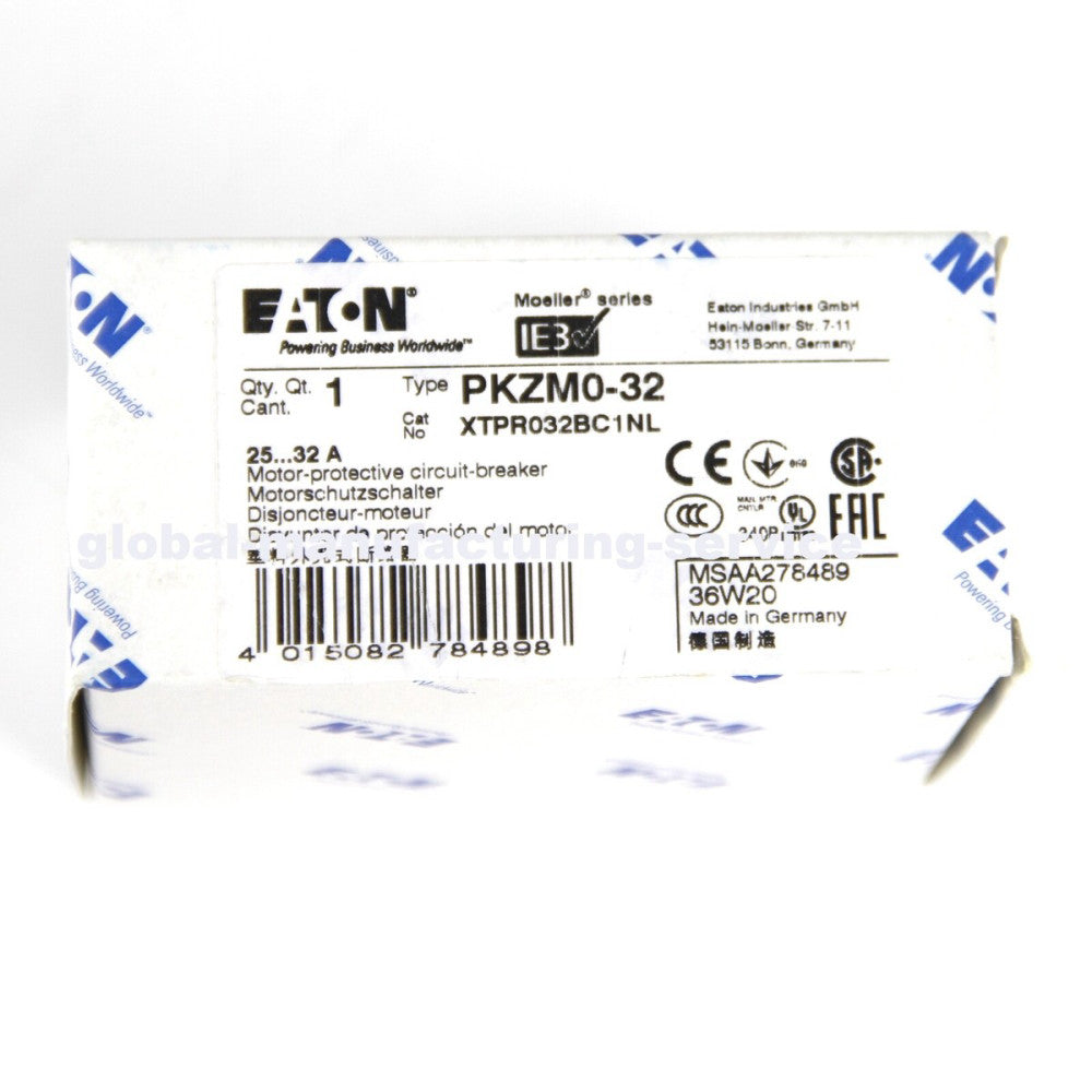 One Brand New EATON MOELLER PKZM0-32 Circuit Breaker PKZM032 PKZMO-32 25-32A