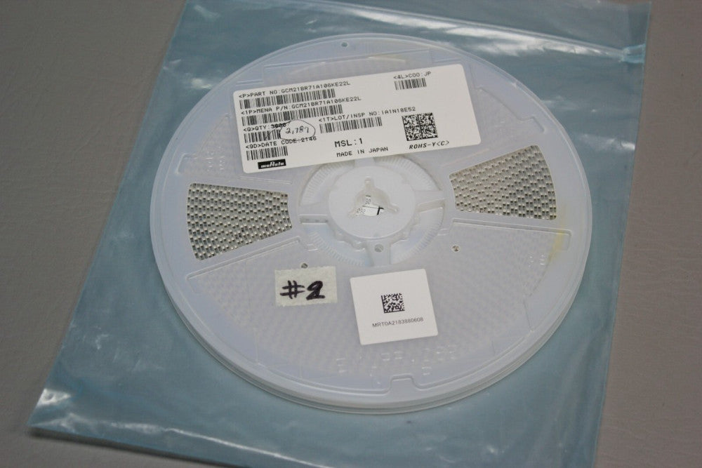 REEL OF 2787 muRata 10UF 10V X7R 0805 CERAMIC CAPACITORS GCM21BR71A106KE22L
