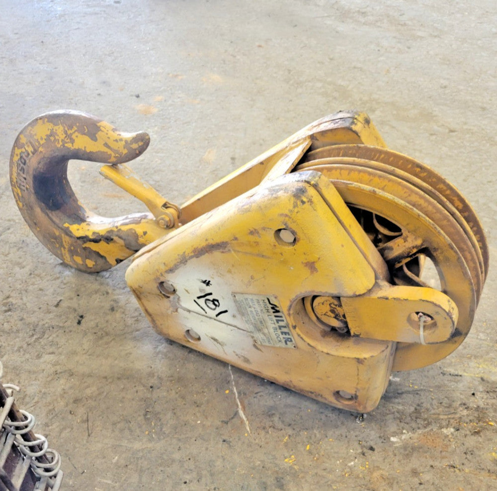 MILLER HIGH LIFT BLOCK 214H30, 30 TON, DOUBLE SHEAVE, 3/4" WIRE ROPE