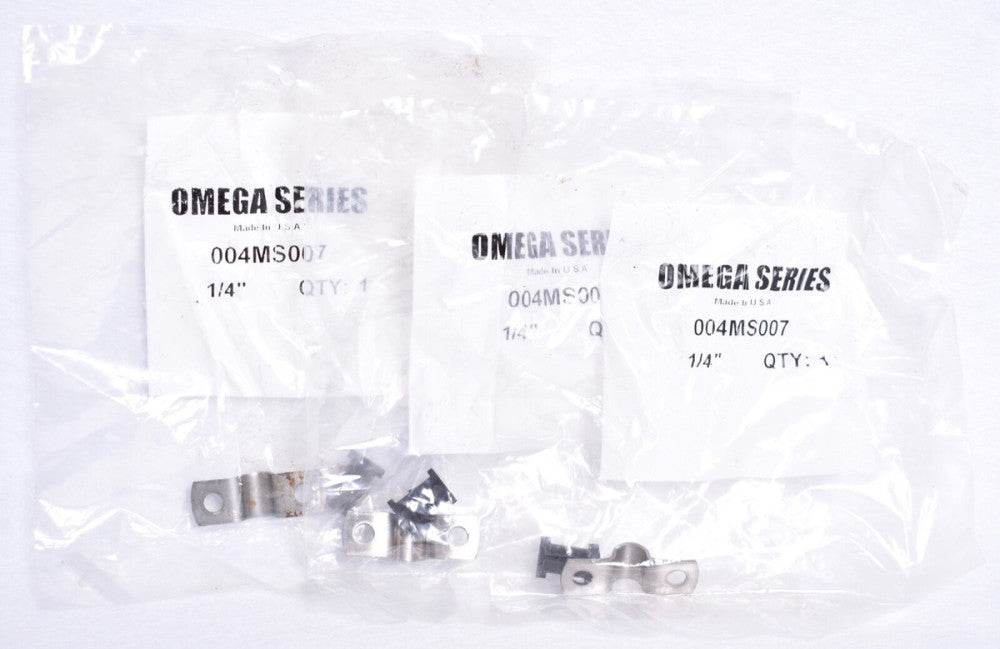 3 Count ZSI Omega Series 2-Hole Cushioned Pipe Clamps 1/4"  004MS007