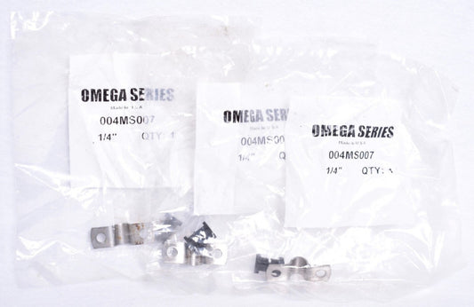 3 Count ZSI Omega Series 2-Hole Cushioned Pipe Clamps 1/4"  004MS007