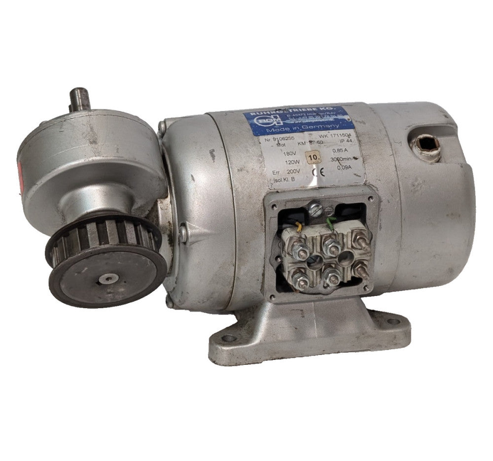 RGM Ruhrgetriebe WK-1711504 Ind'l. Gear Motor 180V, 120W, 0.85A, Made in Germany