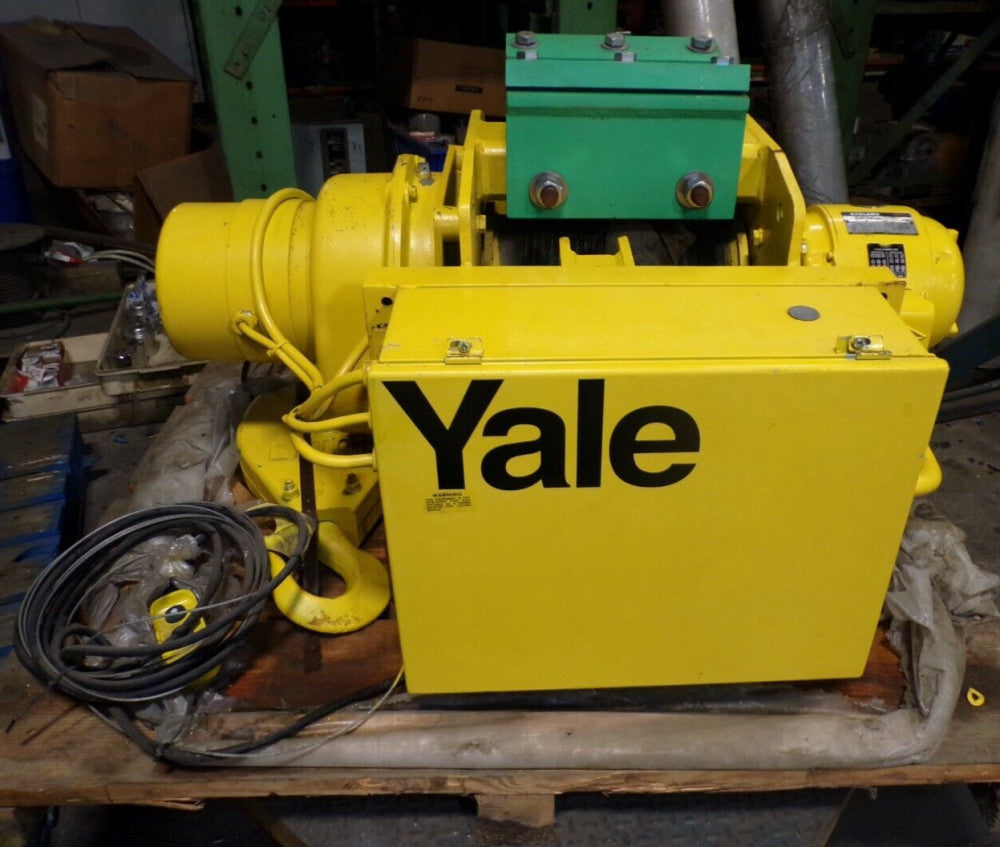 NEW YALE 1-1/2 TON WIRE ROPE CABLE HOIST 24 FPM 460 VAC BEW3X22L024S2 