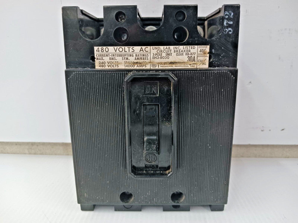 ITE 30 AMP CIRCUIT BREAKER 480 VAC 3 POLE EH3-B030