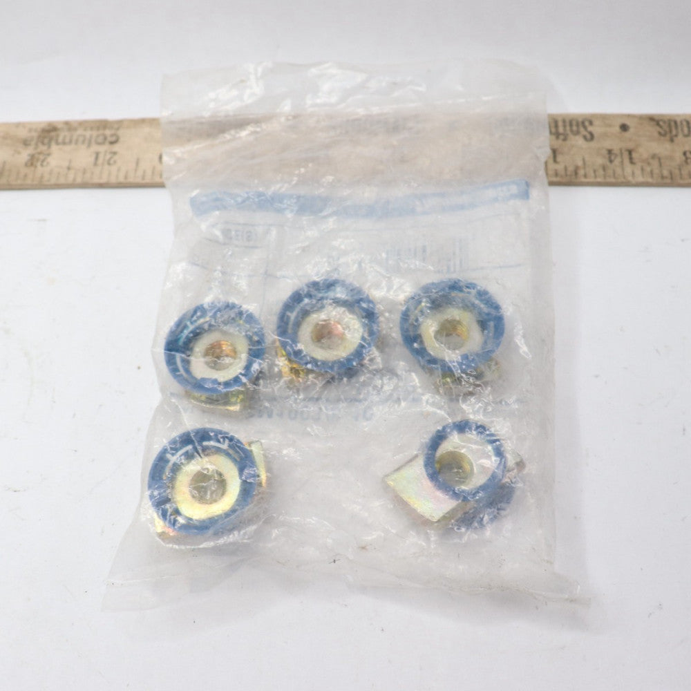 (5-Pk) Thomas & Betts Nylon Strut Fitting Cone Nut Gold Galvanized 3/8"