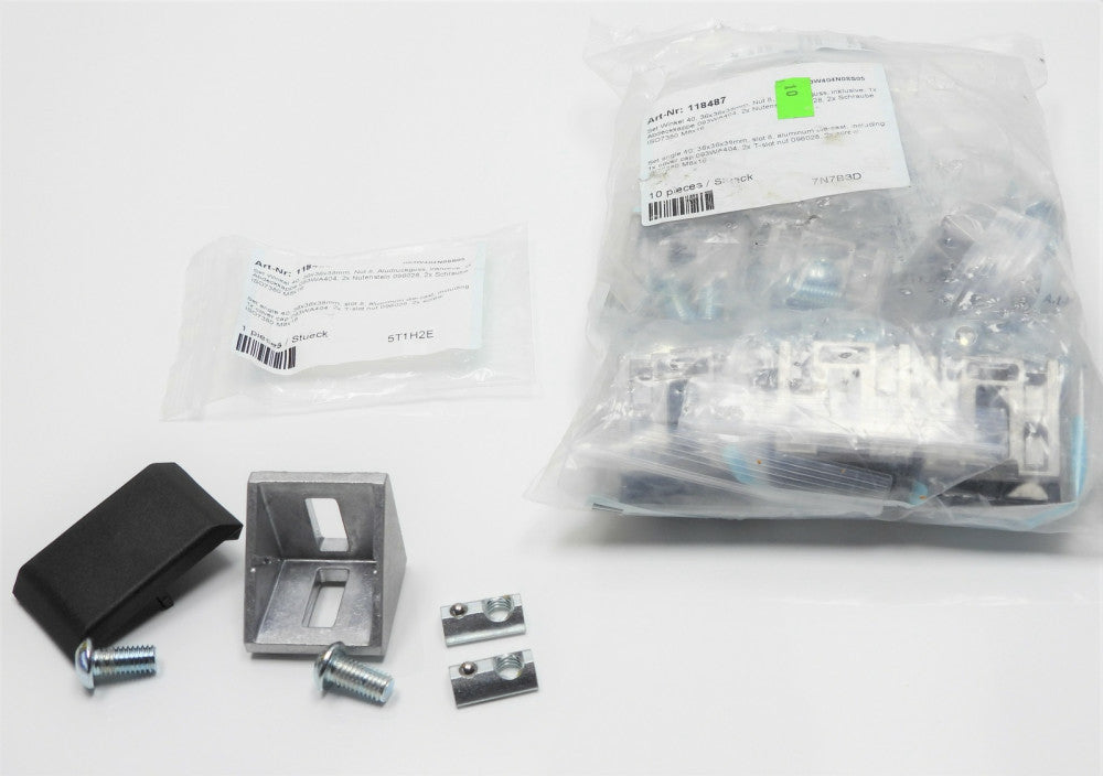 10 pcs 118487 Set Winkel 40 36x36x38mm Slot 8 Angle Aluminum Die-Cast
