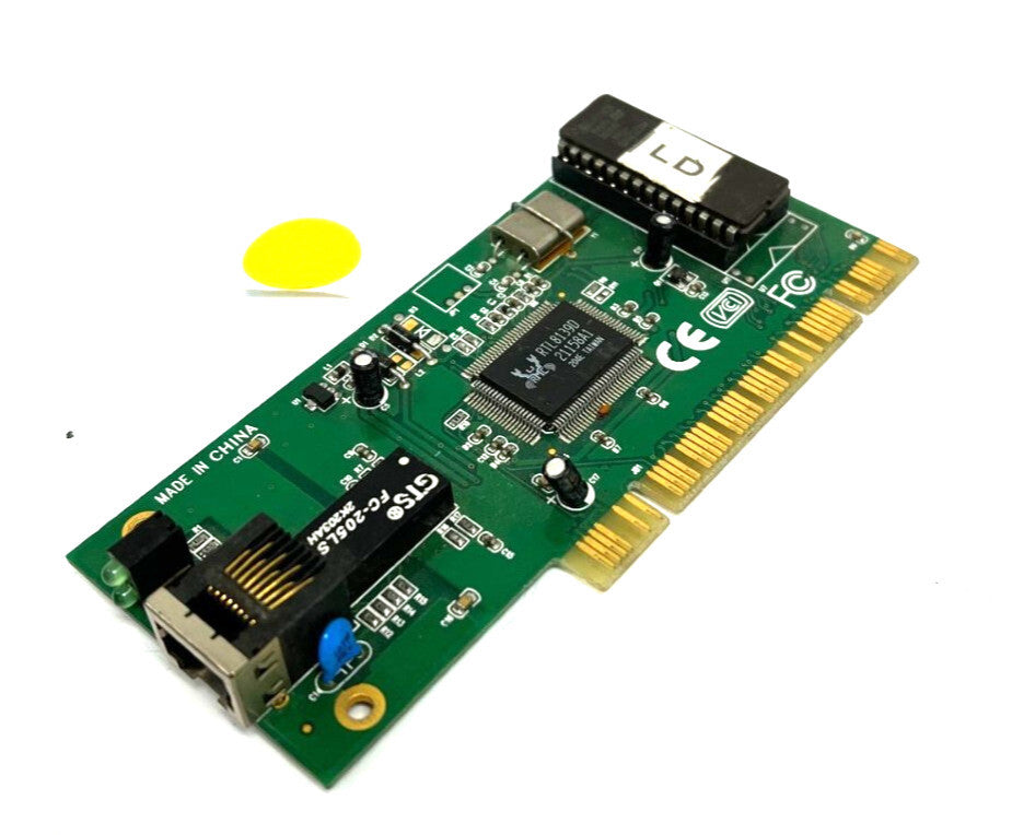 UNBRANED ETHERNET CARD N10203C18298H0G1S0G1P PCI DESKTOP 10/100MPS OAL 4-3/4"