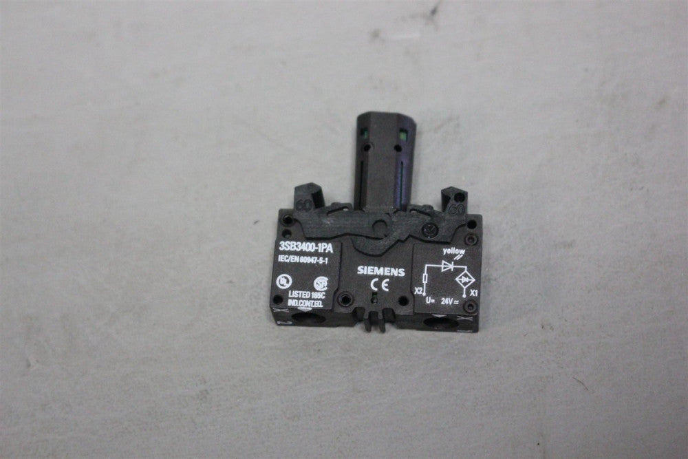 Unused SIEMENS YELLOW LAMP MODULE 3SB3400-1PA