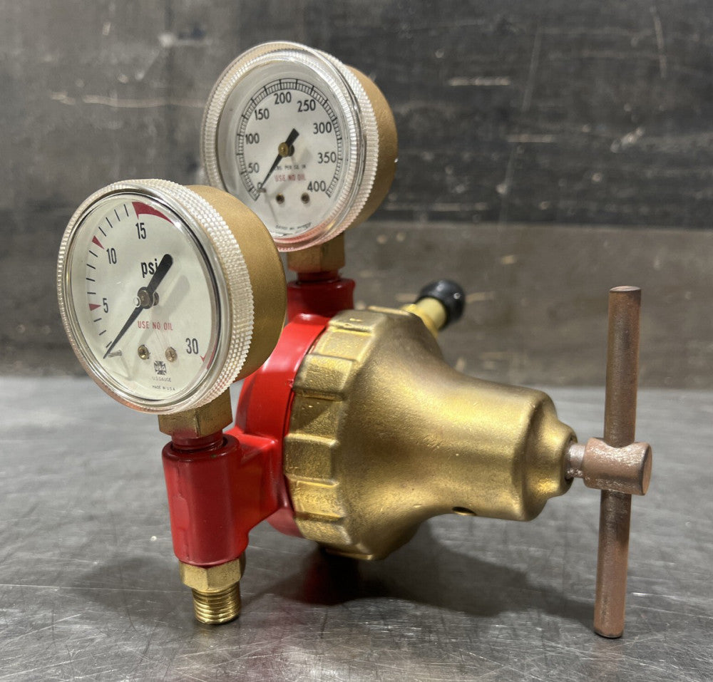 Vintage Gauge Regulator Valve Purox 3721 Nos Surplus