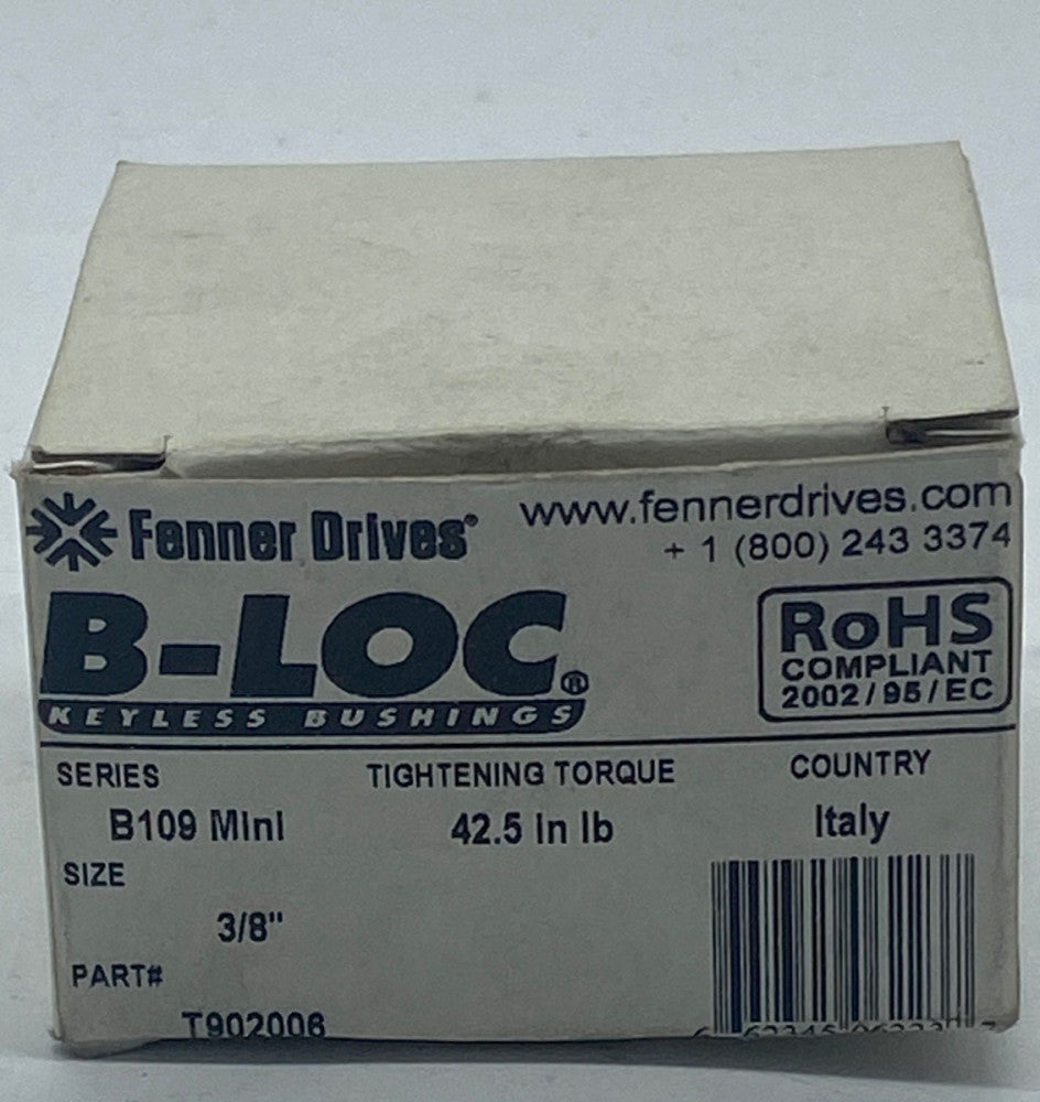 Fenner Drives T902006 B-Loc Keyless Bushing 3/8" Bore 