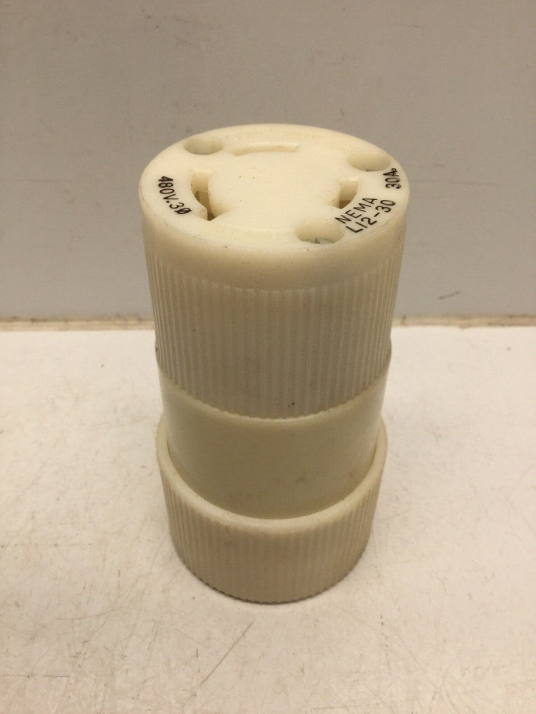 BRYANT 71230NC Nylon Turn Twist Locking Connector 30A 480V 3Ø NEMA L12-30R
