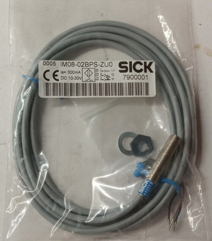 NEW SICK PROXIMITY SENSOR 10-30 VDC 7900001 IM08-02BPS-ZU0