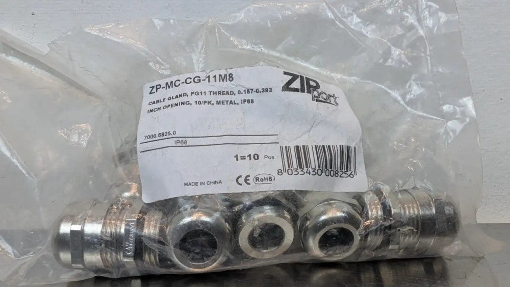 7 Pack Automation Direct ZP-MC-CG-11M8 Cable Gland ZIP Port PG11 Thread 0.157-0.