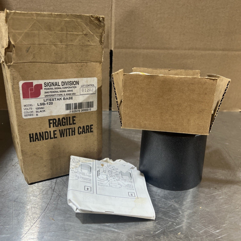FEDERAL SIGNAL LSB-120 LITESTAK BASE 120VAC, LSB120 Nos Surplus
