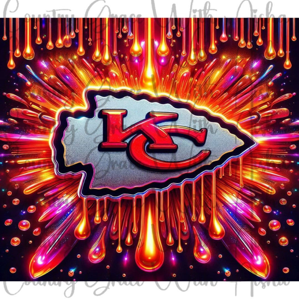 20oz Skinny Wrap Chiefs Football Sublimation Transfer Ready To Press