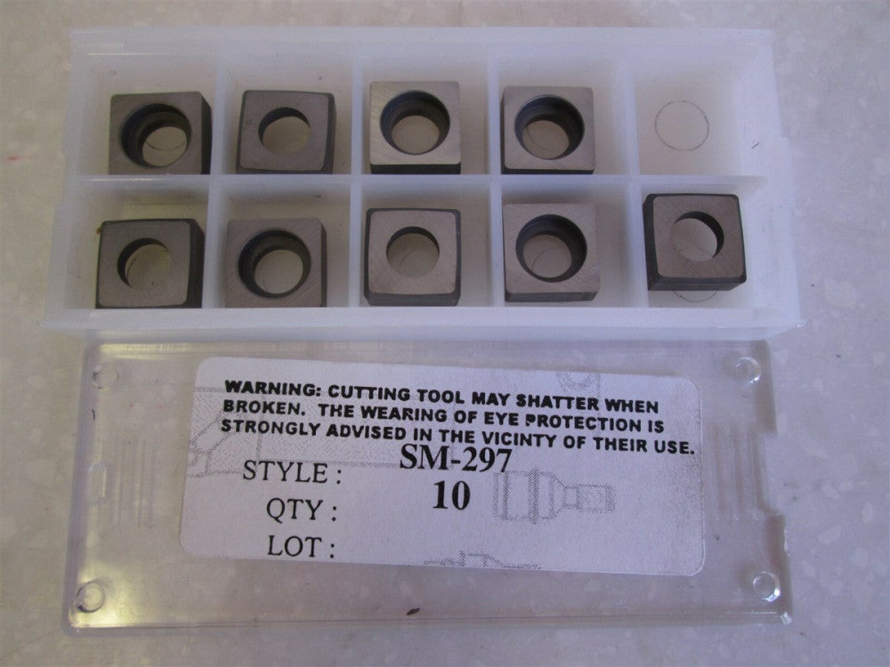 Carbide Square Indexable Shims Style: SM-297 Rake: Negative NEW - Lot of 9 