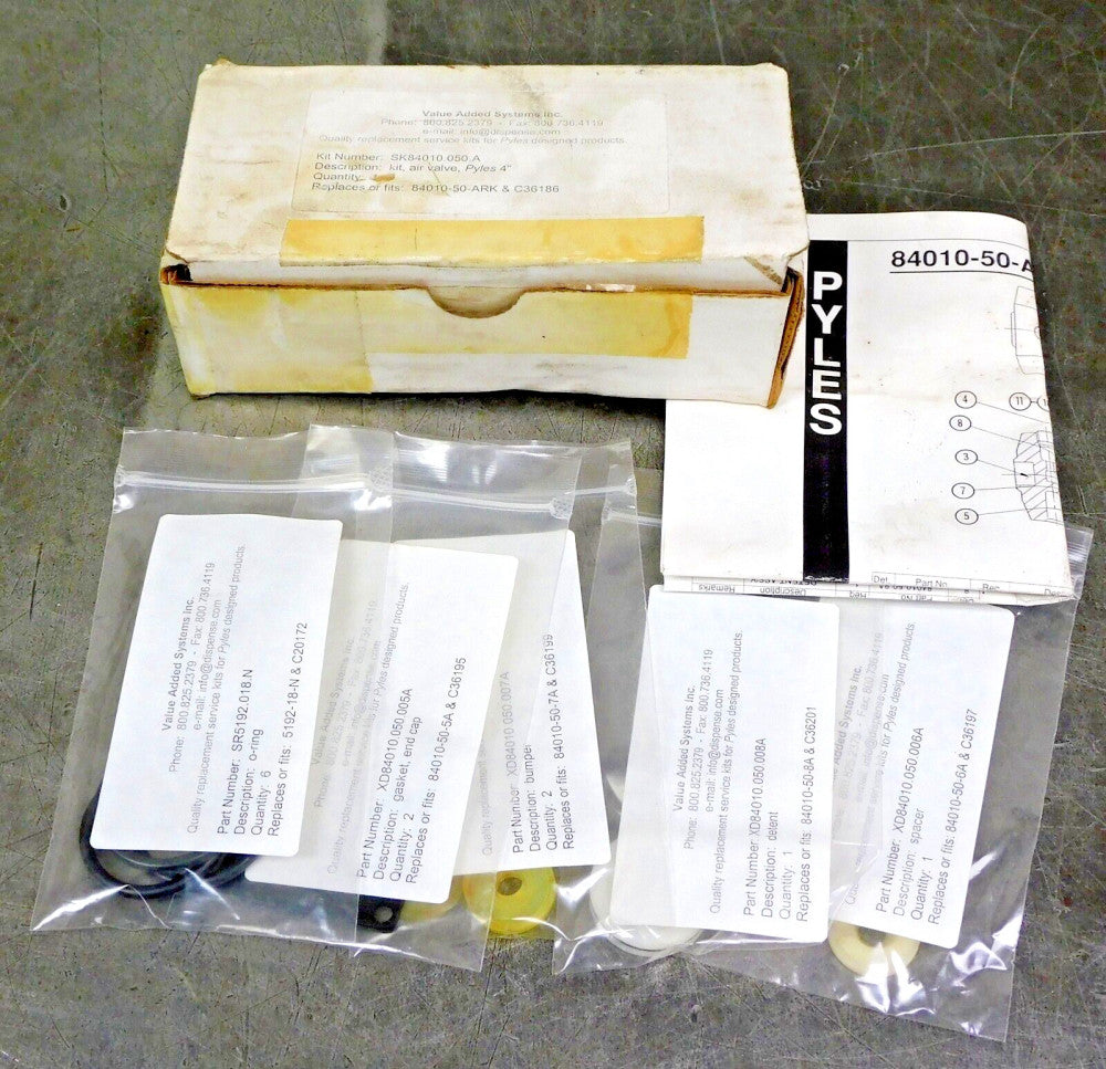 Value Added Systems SK84010.050.A Air Valve Service Kit Pyles 4" Fits Air Motor