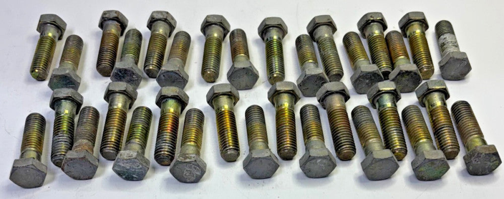 1/2"-13 x 1-3/4" HEX BOLT ZINC PLATED GRADE 5 SCREW COARSE THREAD LOT OF 33