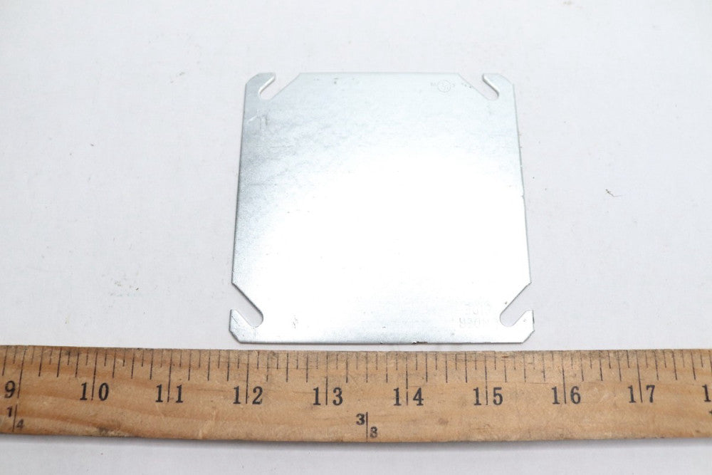 Raco Electrical Box Cover Blank Galvanized Zinc 4-1/8" x 1/8" Depth 752