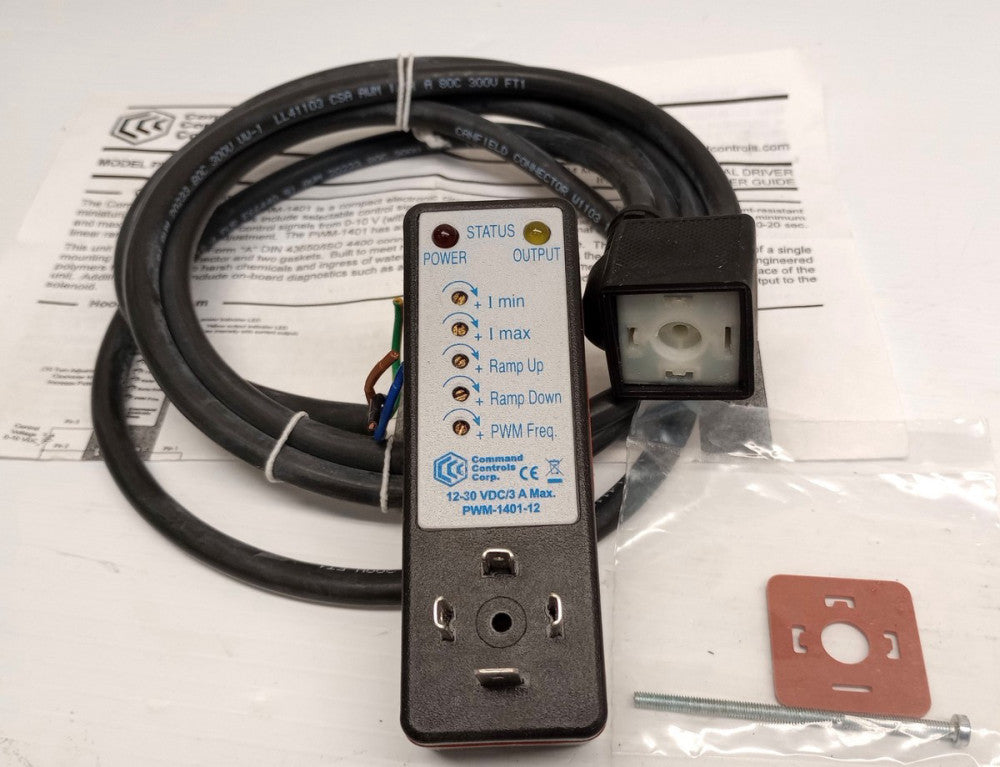 Command Controls PWM-1401-12 Proportional Valve Drive and Cable Bucher Hyd.
