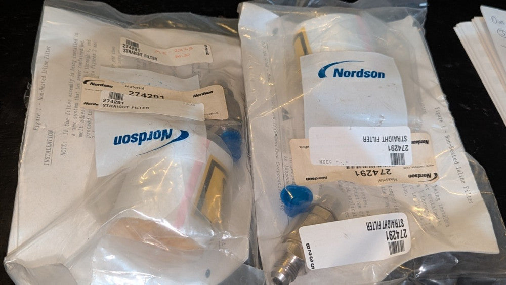 (1) Nordson Hot Melt Straight In Line Filter 274291 New & Sealed