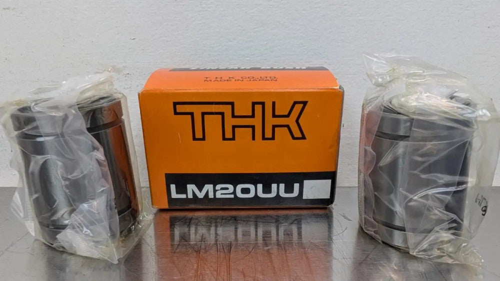 2 Pack THK LM20UU Linear Ball Bearing 20mm ID 32mm OD x 80mm Long