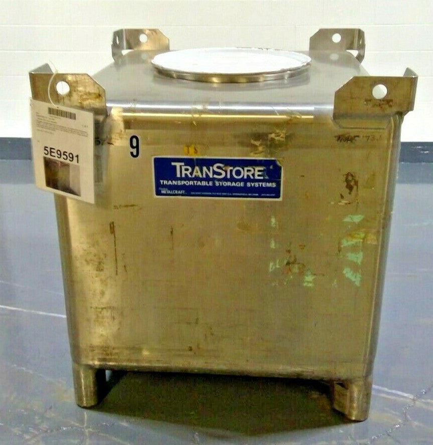 300 Gallon, Stainless Steel Liquid Bulk Storage Bin