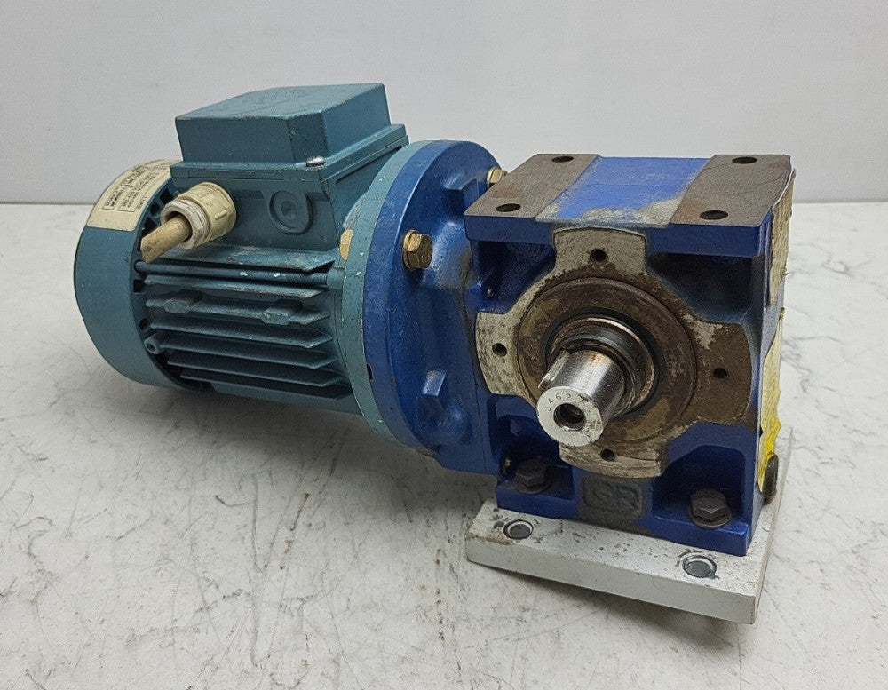 Abb MU63B11-4 MK129054-S Ac Motor w/ Rossi MR-IV-40U02A Gear Reducer 70:1 Ratio