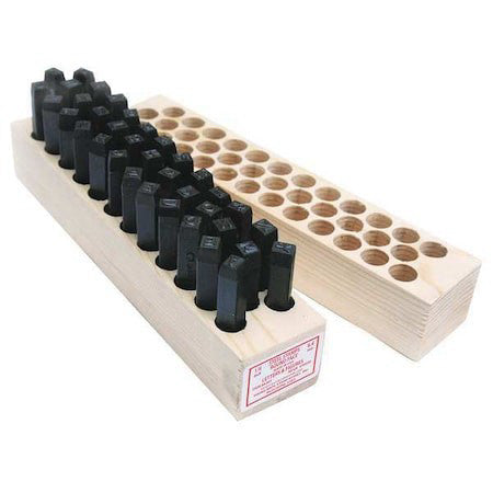 Young Bros Stamp Works 08365 Round Face Full Combo Set,3/8In H,Steel