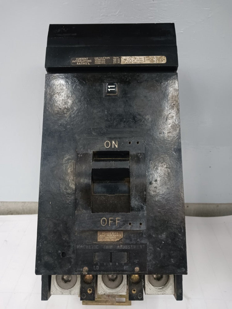 SQUARE D 300 AMP I-LINE CIRCUIT BREAKER 3 POLE 600 VAC LA36300