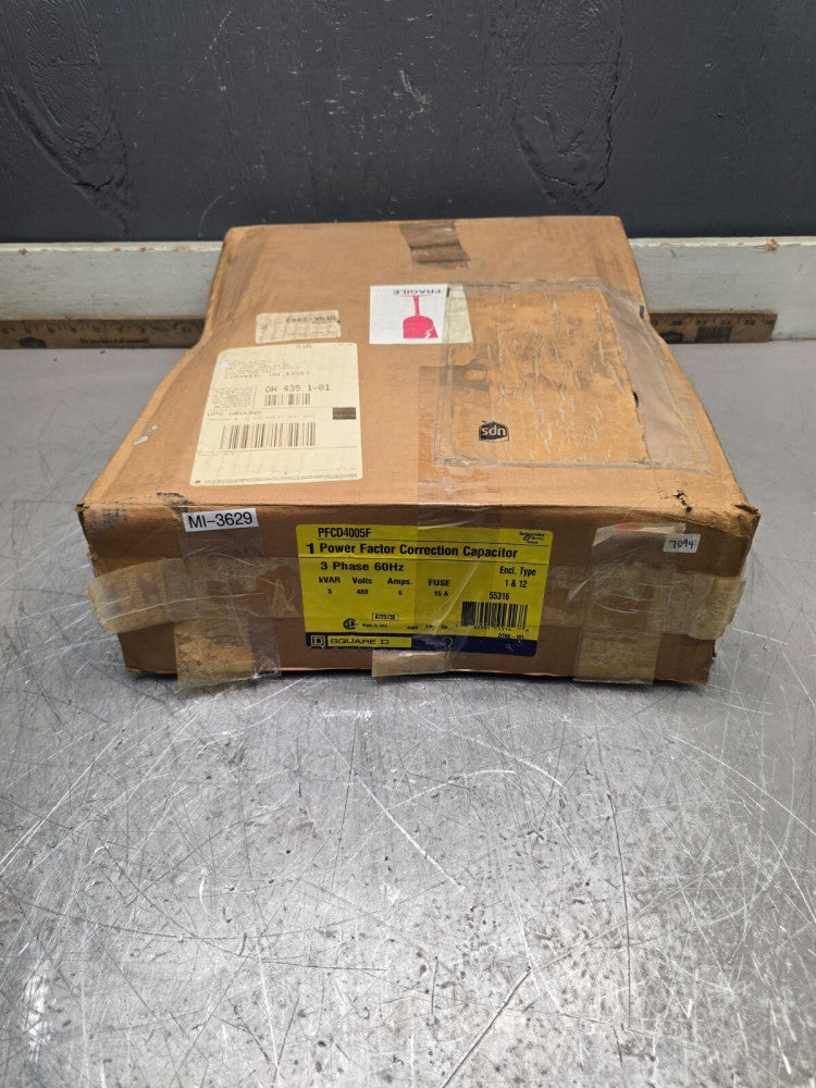 SQUARE D 1 POWER FACTOR CORRECTION CAPACITOR, PFCD4005F, NEW FACTORY SEALED! M/O