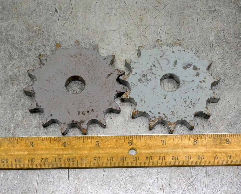 Martin 50A15 A-Plate Roller Chain Sprocket #50 15 Teeth 5/8" Bore Lot of Two (2)