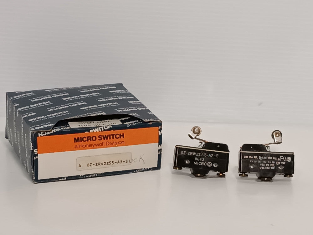 Pair of Honeywell Micro Switch BZ-2RW2255-A2-S Limit Switches 15A SPDT