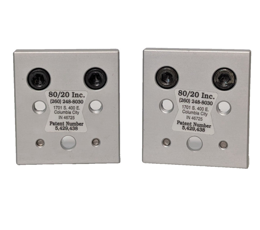 Lot of 2: 80/20 Inc. 5429438 mechanical low-fraction linear T-slot guide blocks