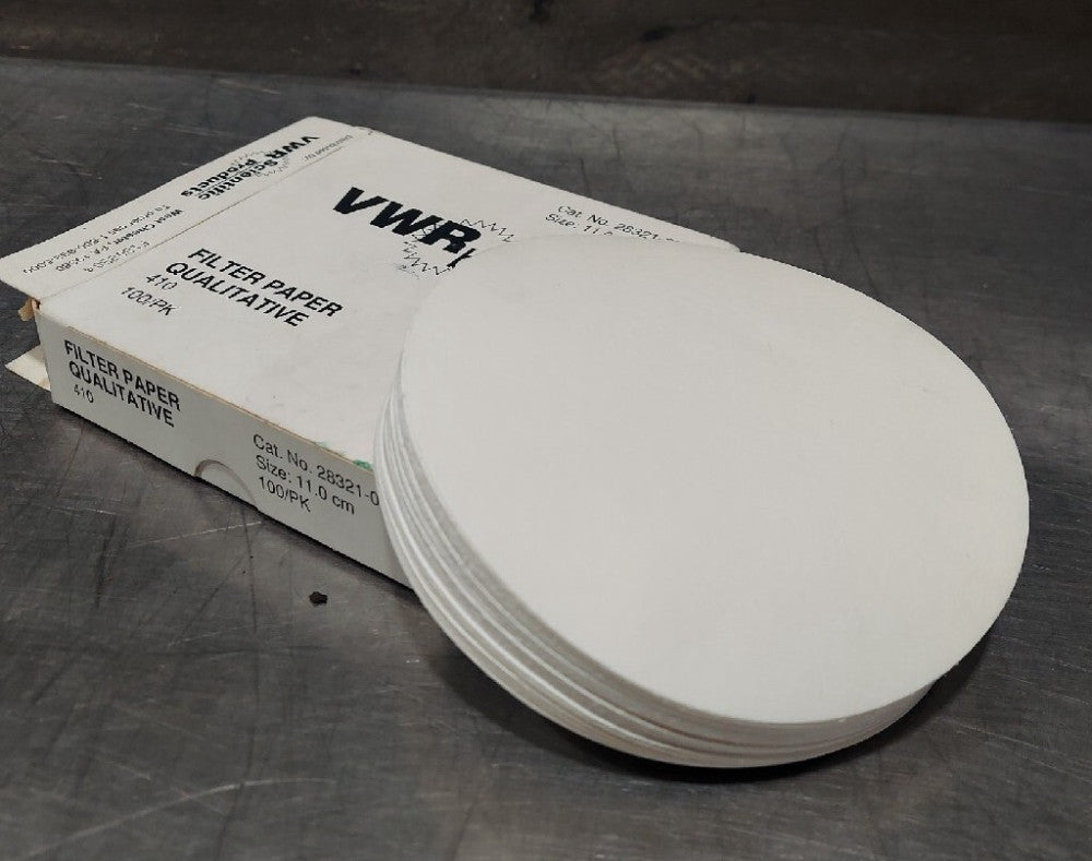 Lot of 80- VWR Filter Paper Qualitative Grade 410. Size 11.0cm Cat.No. 28321-099