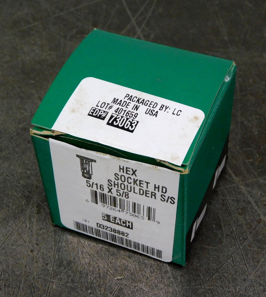 Decorah Hex Socket HD Shoulder Bolt SS (5/16X5/8) 73063 Lot of Fourteen (14)