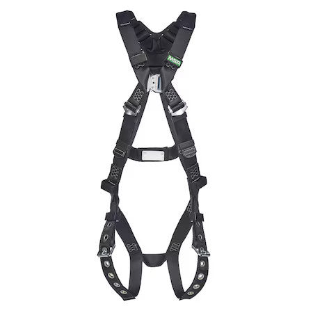 Msa Safety 10252217 V-Form Arc Flash Harness, Back Web Loop, Tongue Buckle Leg