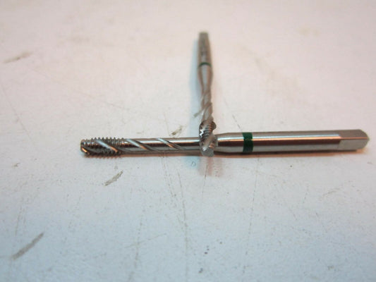 4-40 HSSE H3 UNC Green Band Modified Bottoming Chamfer Carbon Steel Tap - Qty 2 