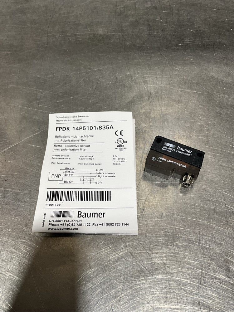 Baumer FPDK 14P5101/S35A Photo ElectricSensor CH-8501, NOS