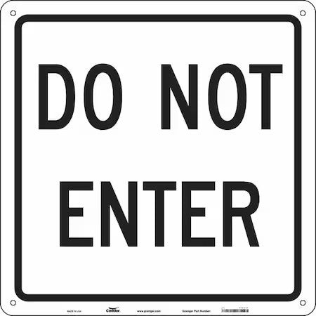 Condor 472H37 Safety Sign, 24 In Height, 24 In Width, Aluminum, Square, English