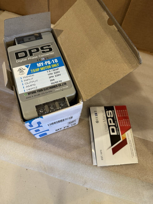 10HP Sinlge Phase to 3 Phase Converter, MY-PS-10 model, UL-Listed, 200V - 240V