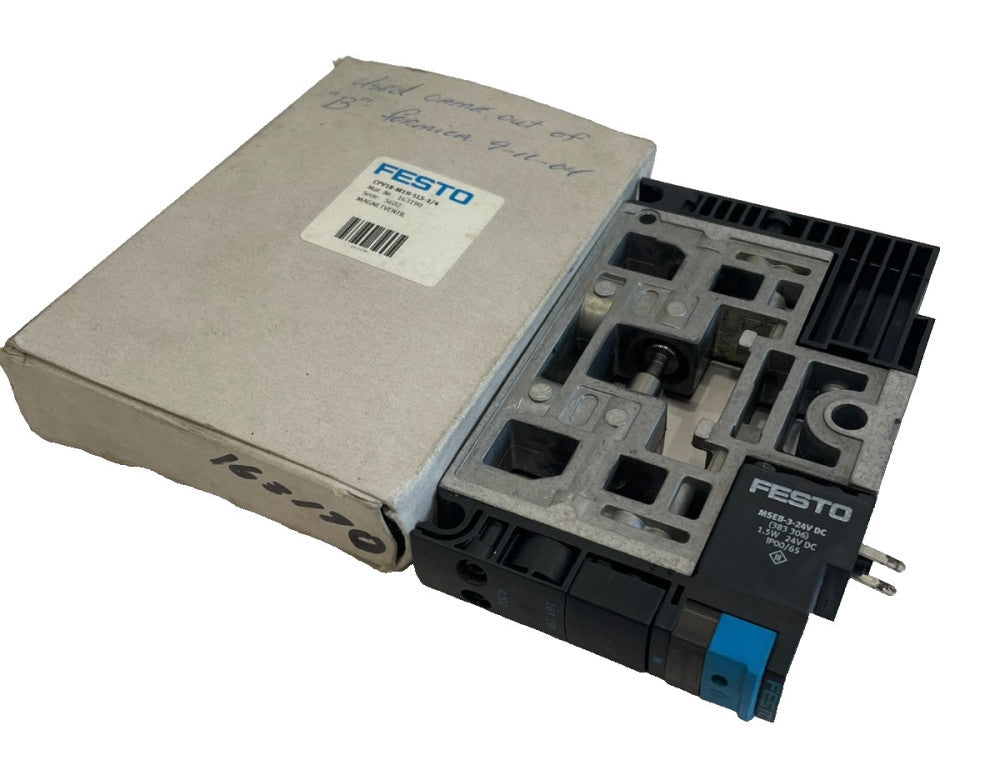 USED FESTO CPV18-M1H-5LS-1/4 SOLENOID VALVE 163190 CPV18M1H5LS14