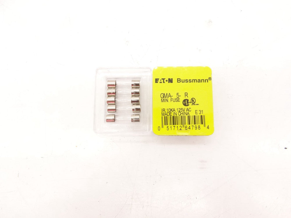 BUSSMANN GMA-5-R (SET OF5) Fuse New in Box